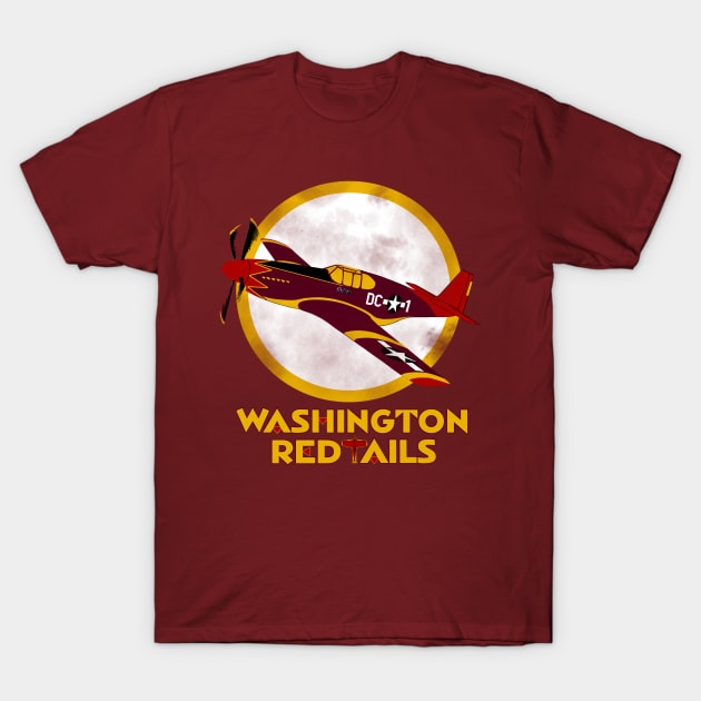 Washington Red Tails T-Shirt by DistractedGeek